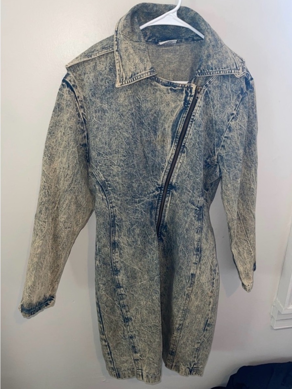 Vintage Joni Blair Acid Wash Denim Jean Jacket Dress